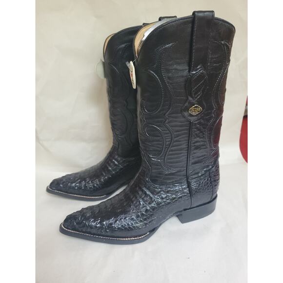 LOS ALTOS BLACK GENUINE CROCODILE CAIMAN TAIL J-TOE WESTERN BOOT 7EE 900205 main image 7